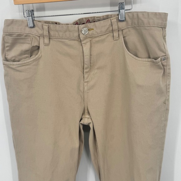 Robert Graham Classic Yates Khaki Stretch Cotton Twill Men Pants Size 38 - Picture 4 of 10